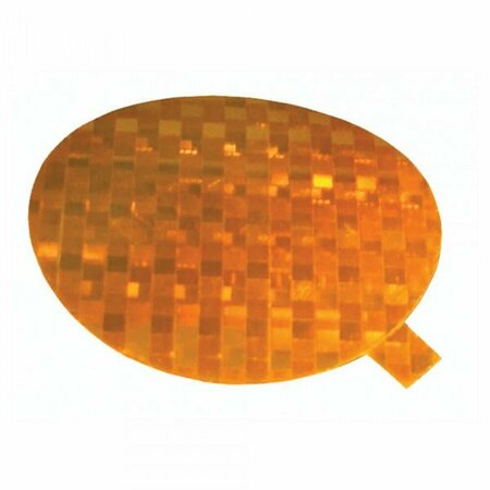 GROTE Reflector, 3 In. Round, Yellow, Stick-On, Class A Tape 41143